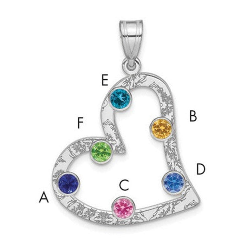 Sterling silver birthstone pendant