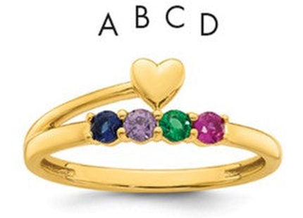 14K gold birthstone ring