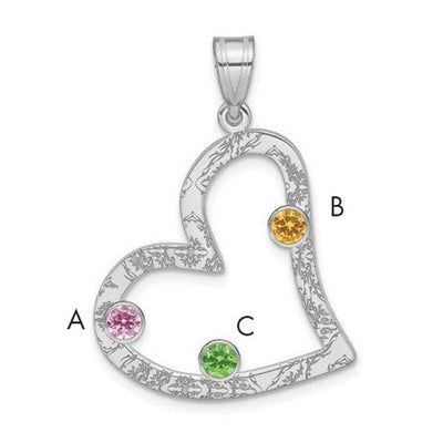 Sterling silver birthstone pendant