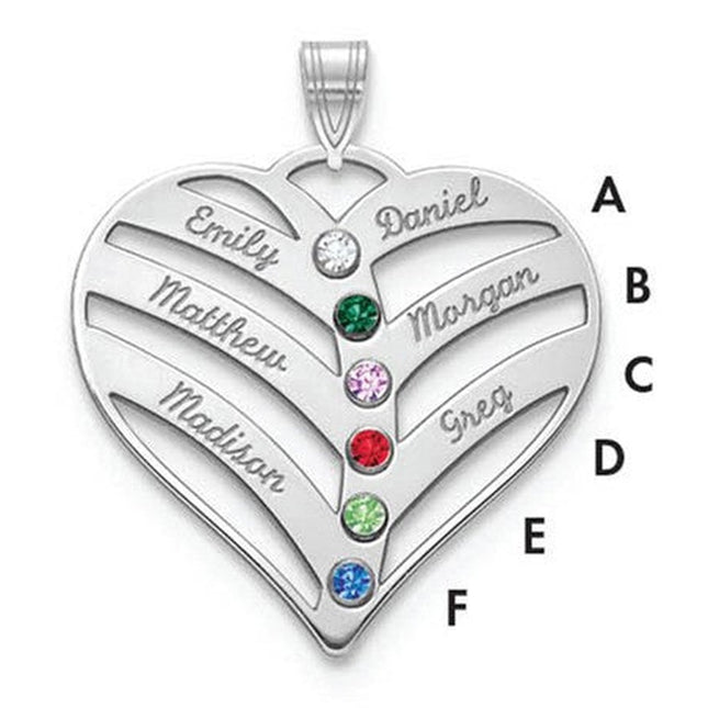 10K white gold birthstone pendant