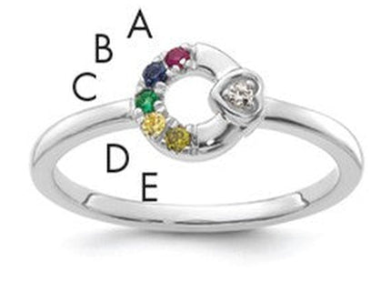 14K gold birthstone ring