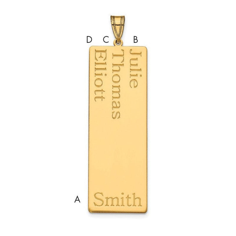 10K yellow gold family pendant