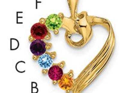 14K yellow gold family pendant