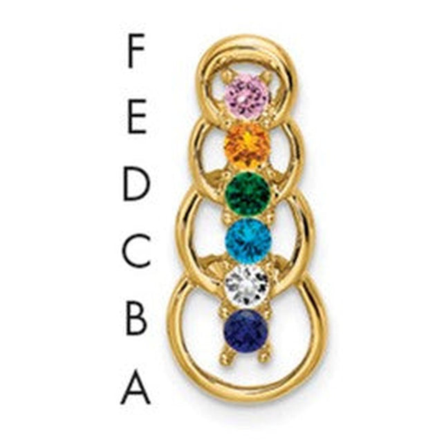 14K yellow gold family pendant