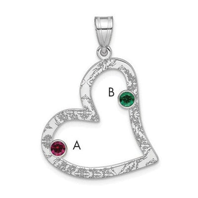 Sterling silver birthstone pendant