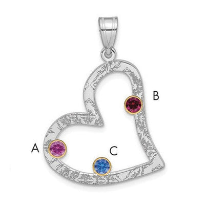 Sterling silver birthstone pendant
