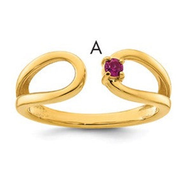 14K gold birthstone ring