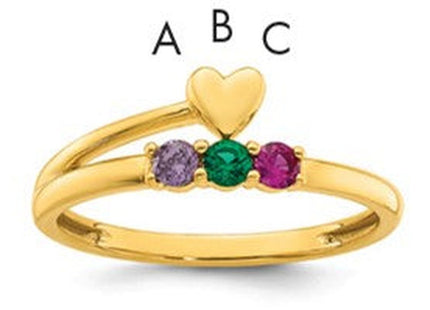 14K gold birthstone ring