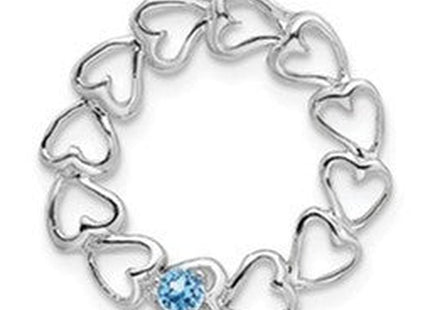 14K white gold family pendant