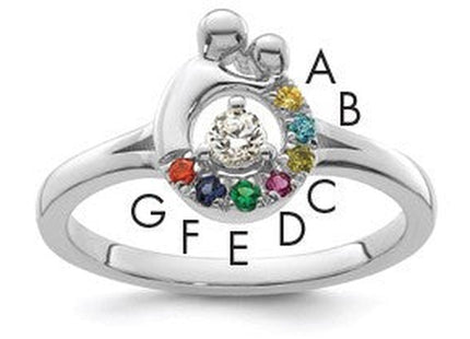 14K gold diamond birthstone ring