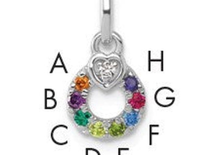 14K gold birthstone pendants & charm