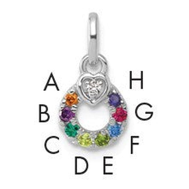 14K gold birthstone pendants & charm