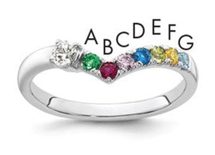 14K gold diamond birthstone ring
