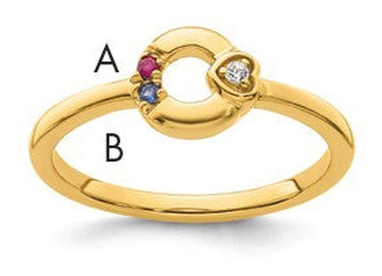 14K gold birthstone ring