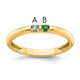 14K Yellow Gold 2 Synthetic Birthstone Mother's Ring
