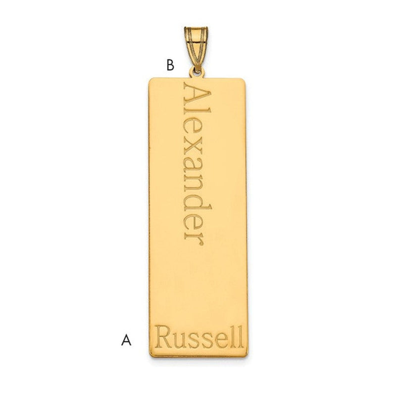 14K yellow gold family pendant