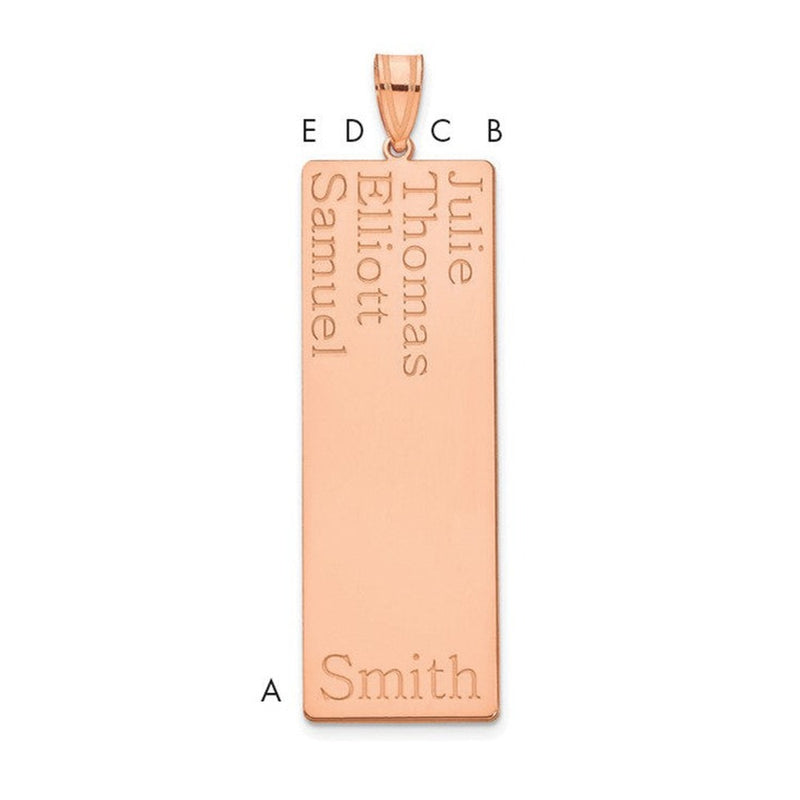 14K rose gold family pendant