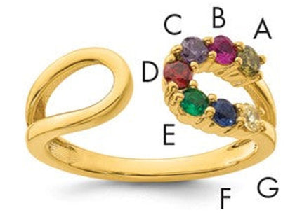 14K gold birthstone ring