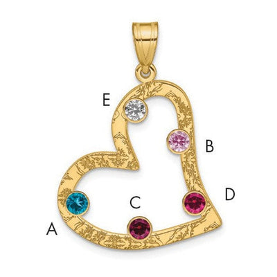 Sterling silver birthstone pendant