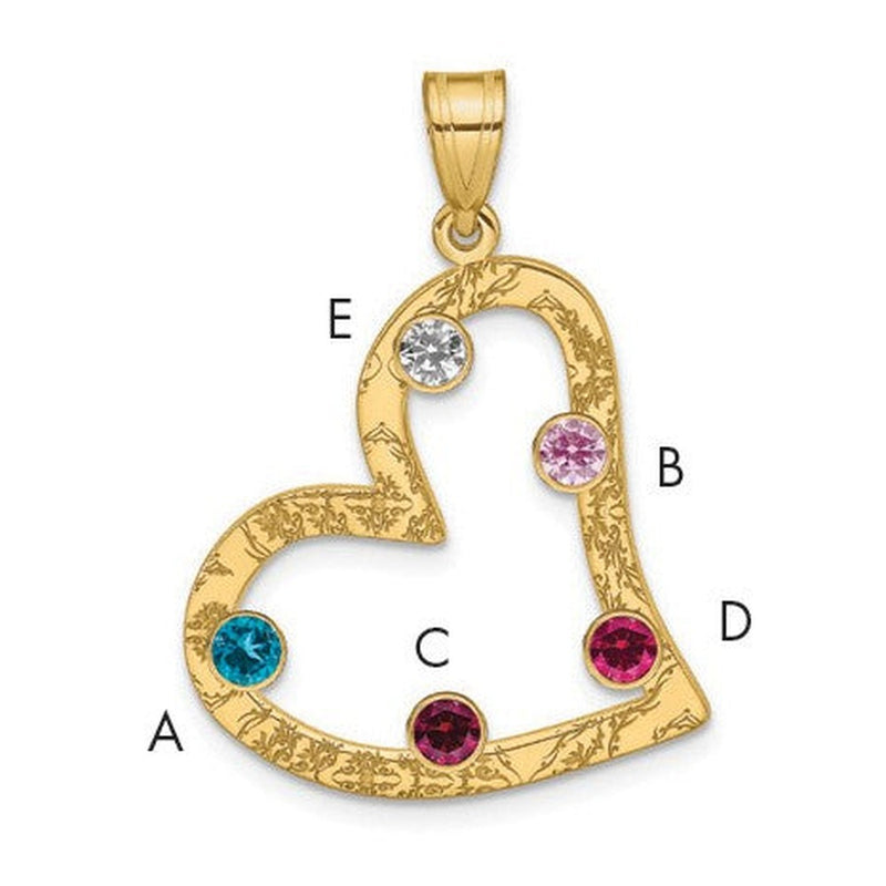 Sterling silver birthstone pendant