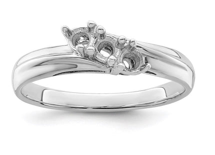 14K white gold mother ring, additional view