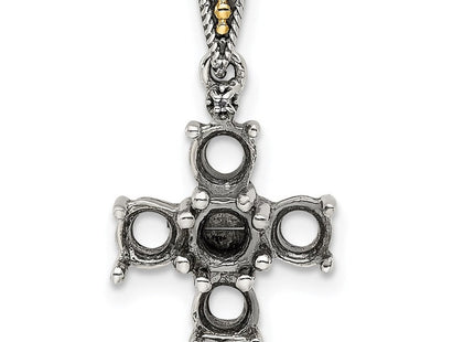 14k/Silver Two-Tone Pendants Style QMPD24 - Classique Jewelry Inc.