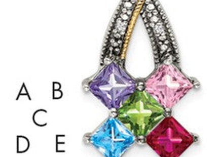 14k/Silver Two-Tone Pendants Style QMPD12 - Classique Jewelry Inc.