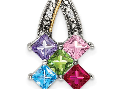 14k/Silver Two-Tone Pendants Style QMPD12 - Classique Jewelry Inc.