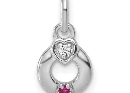 14K gold birthstone pendants & charm, alternate view