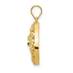 14K Yellow Gold 2 Birthstone Tree of Life Tear Drop Pendant view