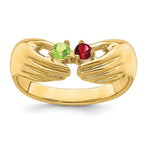 14K 2 Genuine Stone Family Ring view