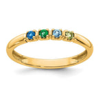 14K Yellow Gold 4 Genuine Birthstone Mother's Ring view