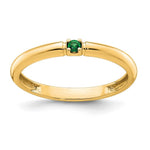 14K Yellow Gold 1 Genuine Birthstone Mother's Ring view
