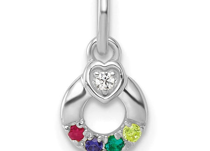 14K gold birthstone pendants & charm, alternate view