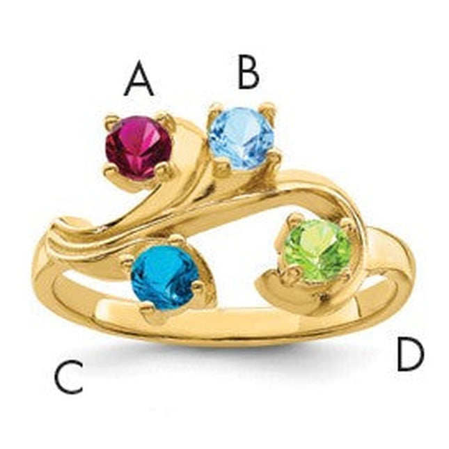 14K gold mother ring