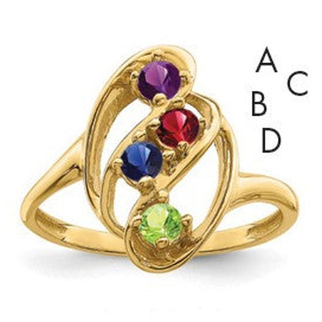 14K gold mother ring