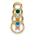 14K 5 Genuine Stone Family Pendant view