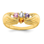 14K 4 Genuine Stone Family Ring view