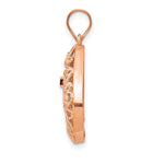 14K Rose Gold 1 Birthstone Tree of Life Tear Drop Pendant view