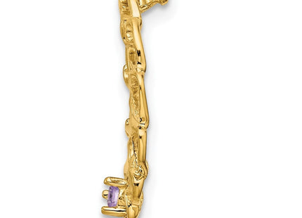 14K gold family pendant, alternate view