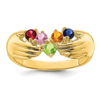 14K 5 Genuine Stone Family Ring view