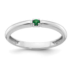 14K White Gold Genuine 1 Birthstone Mother's Ring view