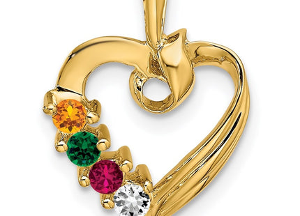 14K gold family pendant, alternate view