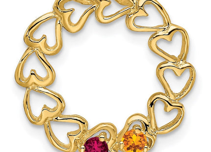 14K gold family pendant, alternate view