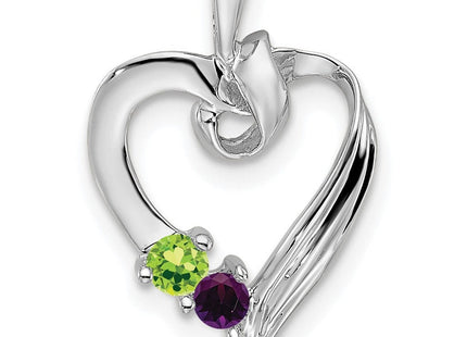 14K white gold family pendant, alternate view