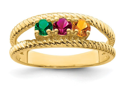 14K gold mother ring, alternate view