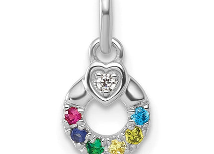 14K gold birthstone pendants & charm, alternate view