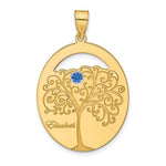 Sterling Silver/Gold-plated 1 Birthstone with SS Bezel Family Pendant view