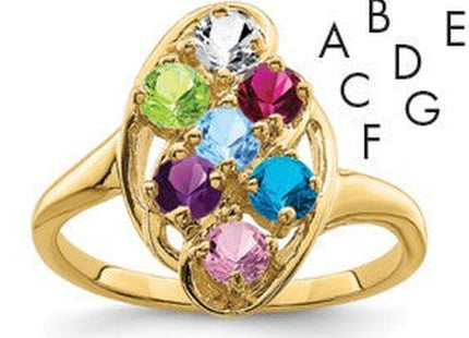 14K gold mother ring