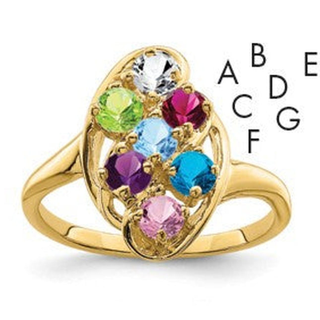 14K gold mother ring